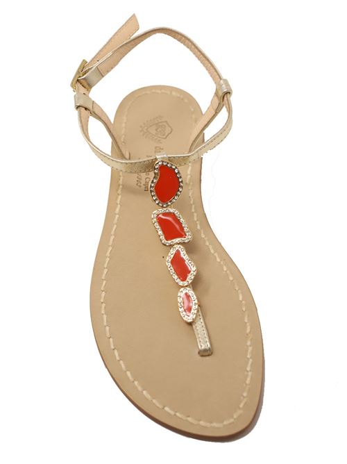 Sandali oro gioiello Da Costanzo | 4PIETREOROARANCIO
